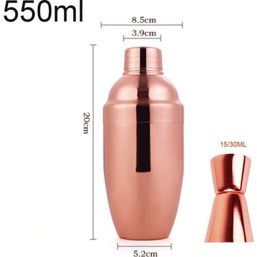550/750ml Shaker Cup With 15/30ml Measuring Cup Stainless Steel Cocktail Shaker Set Cocktail Kit Bar Tools