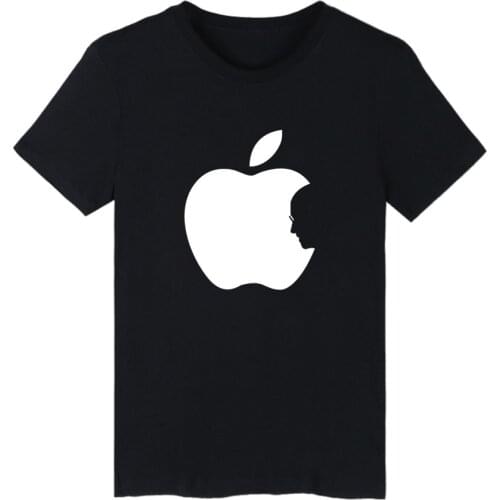 Apple 4-color Cotton T Shirt Funny Fashion Design Print T-shirt Men Women T Shirt Harajuku Short Sleeve Incomplete Apple T-shirt