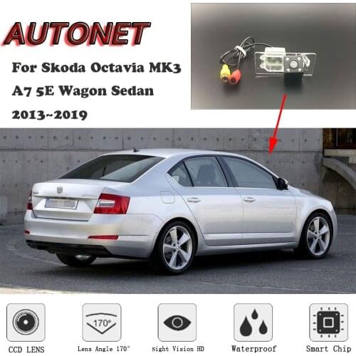 AUTONET Backup Rear View camera For Skoda Octavia MK3 A7 5E Wagon Sedan 2013~2019/HD Night Vision/license plate camera