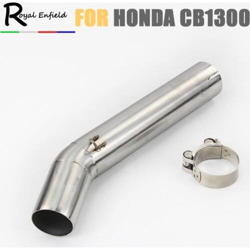 CB1300 51MM Slip-on Motorcycle Exhaust Middle Link Pipe Stainless Steel Escape Connector Adapter For Honda CB1300 2003 - 2013
