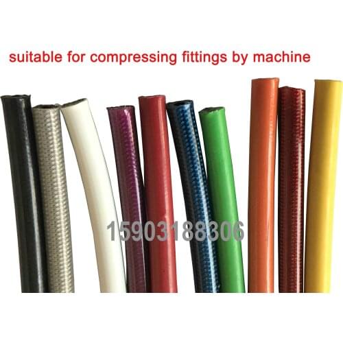 Colorful AN3 (3.2mm 1/8" ID) Covered PVC Braided Stainless Steel Racing Brake Hose Lines 5M