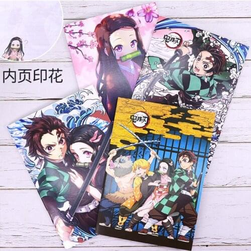 Demon Slayer Cosplay Notebook Kimetsu no Yaiba Kamado Tanjirou Kamado Nezuko Anime Note Book Student Journal Diary Book Gift