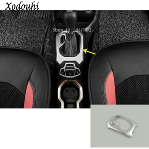 For Jeep Renegade 2016 2017 2018 2019 2020 Car Stick ABS Chrome Inner Middle Shift Stall Paddle Cup Switch Part Frame Lamp Trim