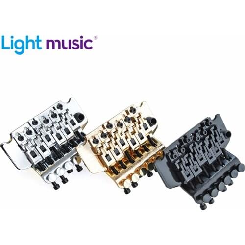 Electric Guitar Tremolo Bridge System 6 String Double Roll Tailpiece Saddle for Electric Guitar Replacement Zinc Alloy Material