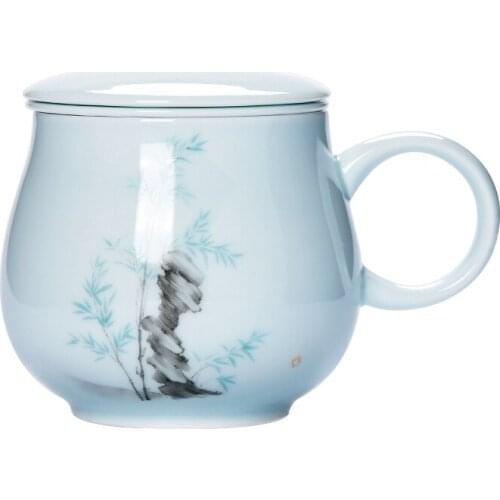 Hot sale ceramic filtration separation with cover the tea cups kung fu tea cup tea cup home take water cup