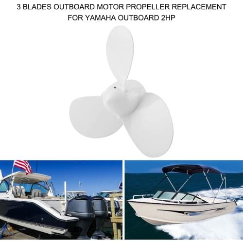 7 1/4X5-A Boat Propeller Outboard Motor Propeller 3 Blades Aluminum Alloy Propeller Replacement for Yamaha Outboard 2HP