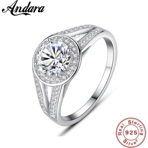 Fine Jewelry 925 Sterling Silver Rings With AAA Zirconia Women Rings Hot Selling SR0003