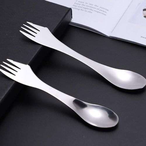 Camping Camping Tableware Titanium Spoon Fork Knife Folding Picnic Cutlery Tourist