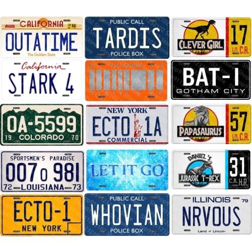 Classic Movie Metal Sign Licenses Plate Sign Decor Plaque Metal Vintage Man Cave Bar Pub Club Home Wall Art Decor