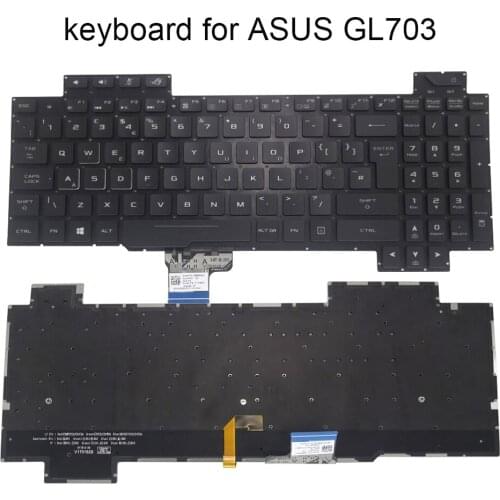 GL703 UK backlight keyboard for Asus ROG GL703G GL703GS GL703GM GB gamers notebook keyboards sales colorful backlit V170146BK1