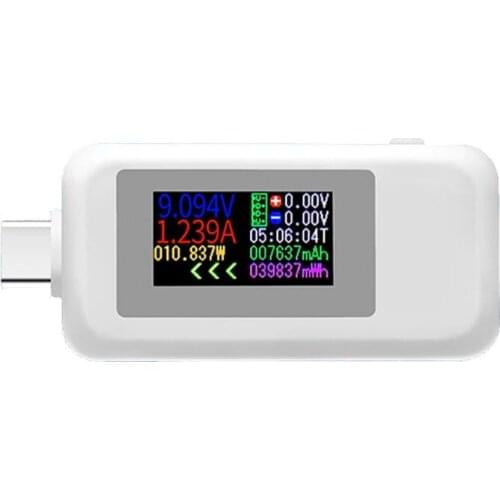 KWS-1902C Type-C Colorful Display USB Tester Current Voltage Monitor Power Meter Mobile Battery Bank Charger Detector R9JF