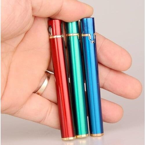 Ice Surface Electrophoresis Creative Cigarette Type Grinding Wheel Open Flame Lighter Smoking Accessories for Weed Gift for Men