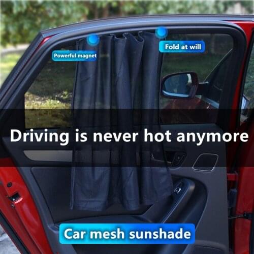 Magnetic Car Sun Shade UV Protection Car Curtain Car Window Sunshade Side Window Mesh Sun Visor Summer Protection Window Film