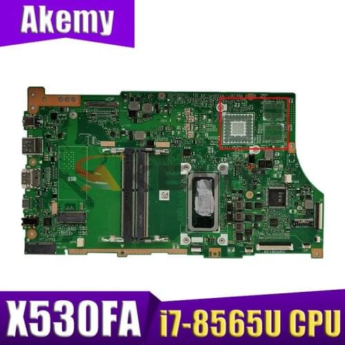 Akemy X530FA notebook mainboard For ASUS S5300F X530F X530FA laptop motherboard mainboard with i7-8565U CPU GM tested full 100