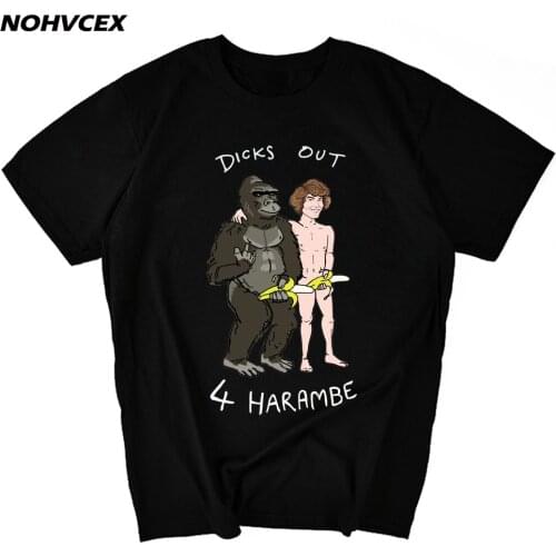 Evolution Dicks Uout For Harambe Interesting Design Theme Of Men And Women T-Shirts With Short Sleeves