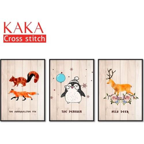 Cross stitch kits,Embroidery needlework sets with printed pattern,11CT-canvas for Home Decor Painting,Cartoon Full NCKC013