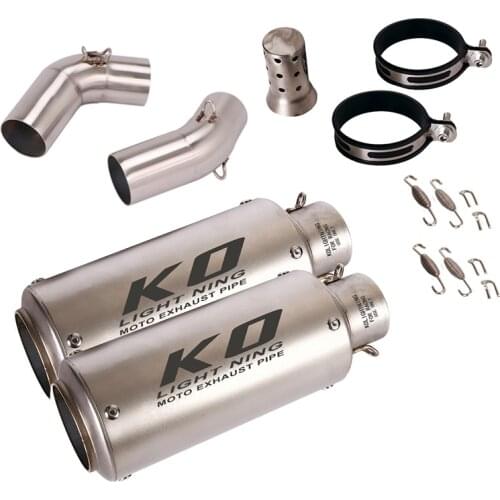 Motorcycle Exhaust Muffler Tips Right & Left Mid Connect Link Pipe for Ducati Monster 696 695 795 796 1100