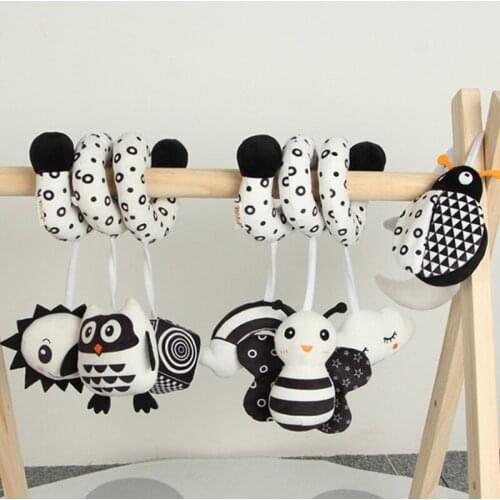 New Music Baby Rattle Toy Bed Stroller Plush Doll Baby Car Seat Toy Baby Teether Montessori Bed Decoration Toy