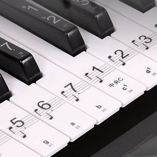 Transparent English Version 88 Key 61 keys Electric Piano Stickers Key Position Piano Stickers Piano Keyboard Stickers