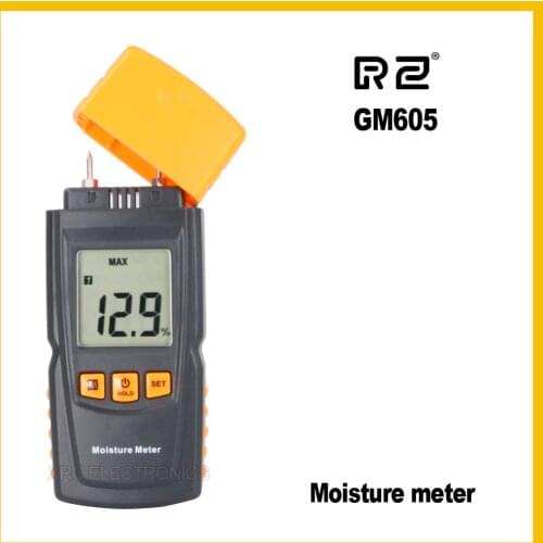 RZ EMT01 Portable Wood Moisture Meter Hygrometer Timber Tree Density Digital Electrical Tester Measuring tool GM605