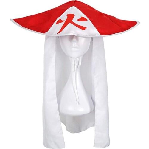 Chinese Character Huo Printed Cap Anime Cosplay Costumes Red White Hat Three Generation Four Generation Seven Generation CosChin