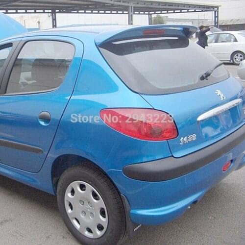 SHCHCG For Peugeot 206 207 Spoiler 2008-2013 ABS Plastic Unpainted Primer Color Rear Wing Spoiler Cover Decoration Car Styling