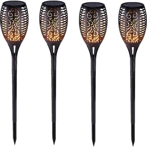 LED Solar Flame Lights Outdoor IP65 Waterproof Led Solar Garden Light Flickering Flame Torches Lamp for Courtyard Garden Balcony