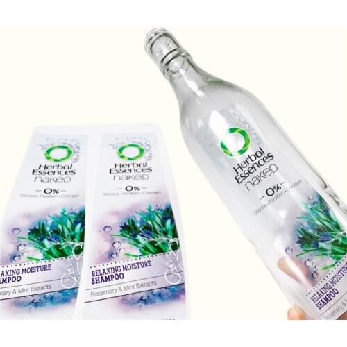 Custom Logo Products Bottle Adhesive Sticker Label Heat Transfer Die Cut Security Label Transparent Sticker For your business