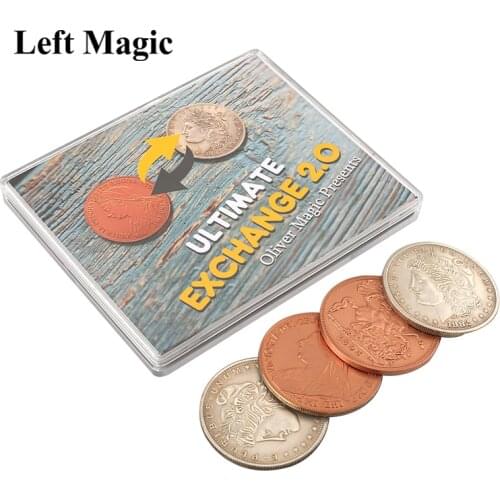 Ultimate Exchange 2.0 by Oliver Magic Close up Magia Copper Silver Magia Coin Transform Magic Tricks Illusion Gimmick Props Fun