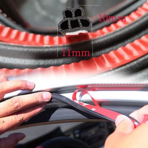 3/5/16/25M Universal Rubber Car Door Edge Scratch Protector Strip Auto Sticker Seal Trip Door Mouldings Interior Car Accessories