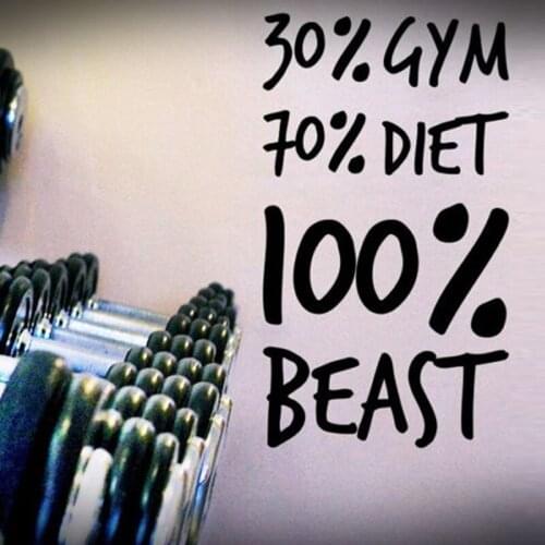 Exercise Cardio Lettering New Fashion Pattern Removable Wall Stickers for Sport Fitness Room Vinyl Decals Gym Murals K857