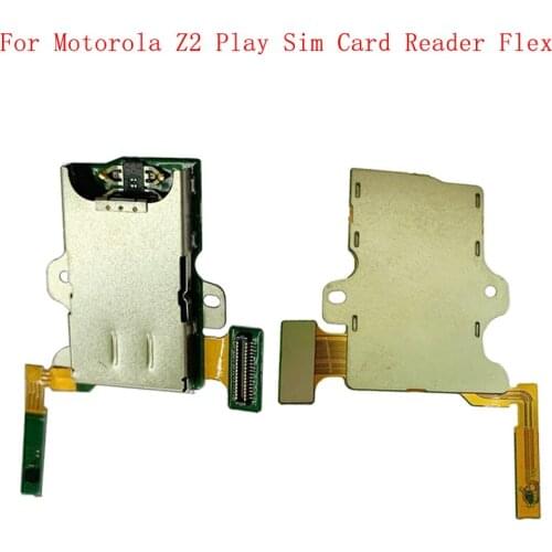 Sim Card Reader Holder Pins Tray Slot Part For Motorola Moto Z2 Play Memory SD Card Reader Flex Cable