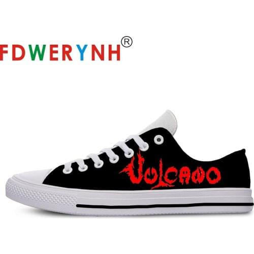 Vulcano Band Most Influential Metal Bands of All Time Mens Low-top Casual Shoes 3D Pattern Logo Men Shoes