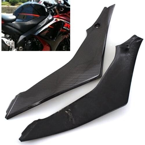 Motorcycle Protector Fuel Gas Tank Side Covers Fairing Panels Real Carbon Fiber For SUZUKI GSXR1000 GSXR 1000 2007-2008 K7