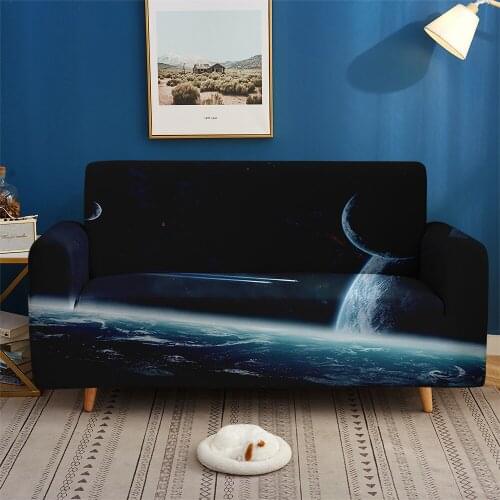 1/2/3/4-seater Elastic Couch 3D Print Custom Galaxy Outer Space Sofa Cover Home Decor Starry Sky Sofa Set Living Room Bedroom