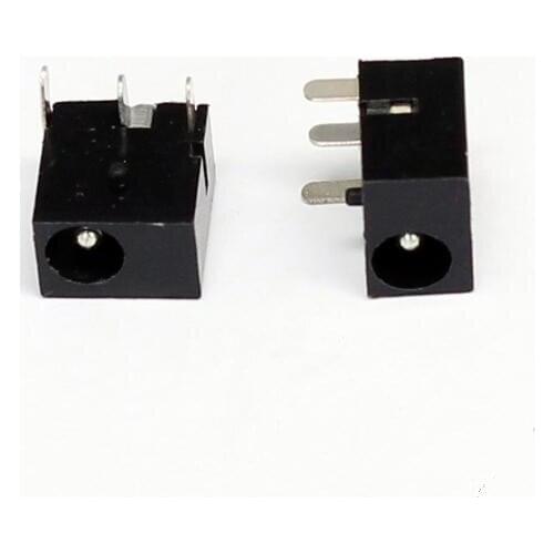 10pcs DC-006 3Pin Black DC Power Jack Socket Connector DC006 3.5*1.3mm 1.3 socket Round the needle