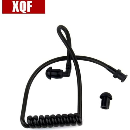 10PCS Replacement Black Coil Acoustic Air Tube + Earplug for Two Way Radio Earpiece
