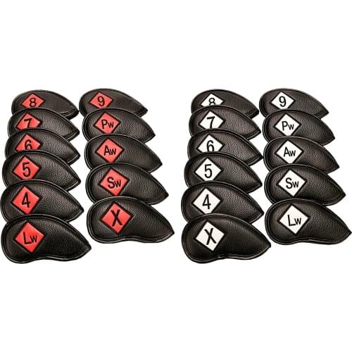 11Pack Golf Iron Headcover Set Numbered Wedges Club Head Cover Guard Case