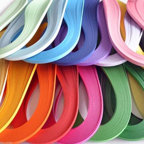 120 Stripes Quilling Paper 5mm Width Solid Color Origami Paper DIY Hand Craft Decoration Pressure Relief Gift #259127