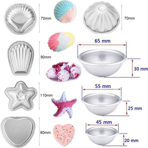 16pcs Ball Cake Mold New Metal Aluminum Bath Bomb Moulds DIY Cake Ball Molds Homemade Crafting