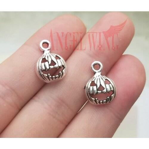 30pcs/lot--16x12mm, Pumpkin chams,Antique silver plated Halloween Pumpkin charms,DIY supplies, Jewelry accessories