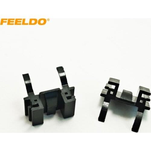 FEELDO 2Pcs Car Bulbs Socket Conversion Adapter For Fiat 500 H7 Xenon Hi-Beam Installation #AM1345
