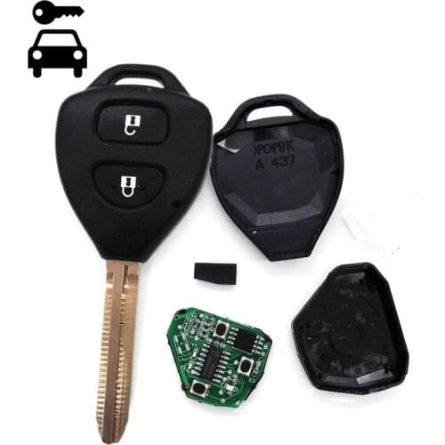 Car 2 Button Remote Key Fob 315MHz with 4D67/G Chip for Corolla RAV4 Fortuner 4Runner Hilux Yaris Avalon Echo Prado TOY43 Blade