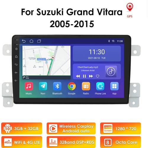 Android 10 Car Radio For SUZUKI Grand Vitara 2005-2015 Escudo Radio Audio GPS Multimedia Player 2Din 2.5D Screen Player BT WIFI