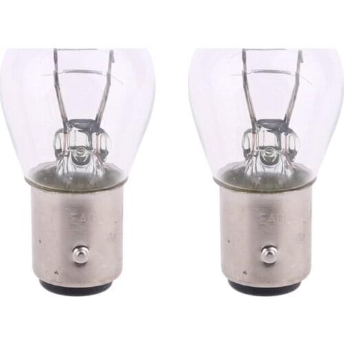 2pcs P21/5W S25 12V21/5 BAY15D Car Clear Glass Lamp Brake Tail Bulb Car Indicator Halogen stop Lamp brake bulbs