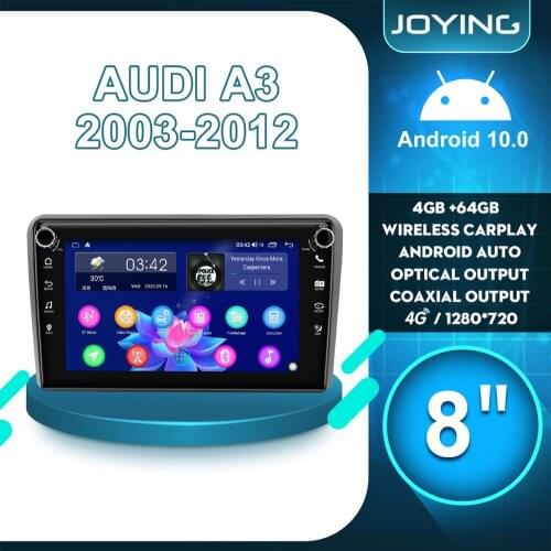 8"GPS Multimedia player Android 10 Car Radio Stereo Rear View Camera DVR For Audi A3 2003 2012 S3 2006 2012 RS3 Sportback 2011