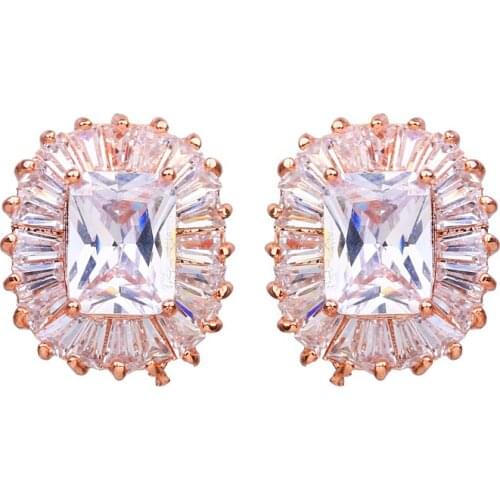 Bettyue Geometry Shape New Fashion AAA Zircon Multicolor Personality Jewelry Earrings For Woman Gothic Style Wedding Party Gifts
