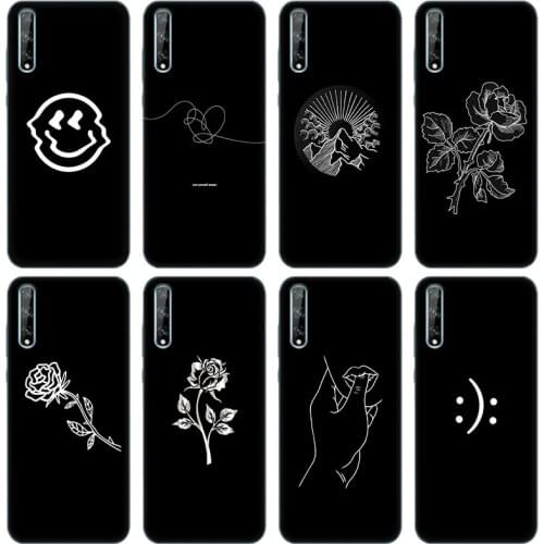 Minimalist style series lines Soft Silicone Case for Huawei Y5 Lite 2018 Y6 Y7A Y9A Prime 2018 Y9 2019 Y9S Y5P Y6P Y7P Y8P Cover
