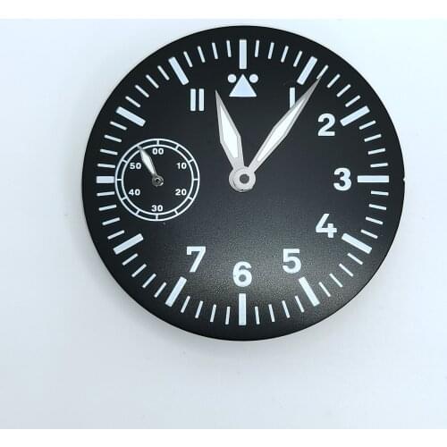 Mans Watch Part 38.5mm Dial And Hour Hands Fit St36 ETA6497 Manual Movement