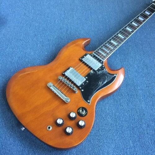 Rosewood fingerboard electric guitar, Semi-gloss finish,Chrome hardware, Solid mahogany body electric guitar, Free shipping